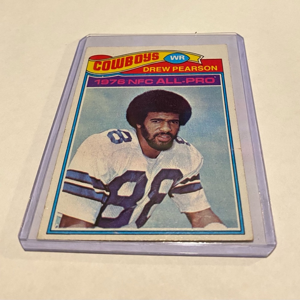 Drew Pearson 1977 Topps Football Card #130 Dallas Cowboys WR Vintage